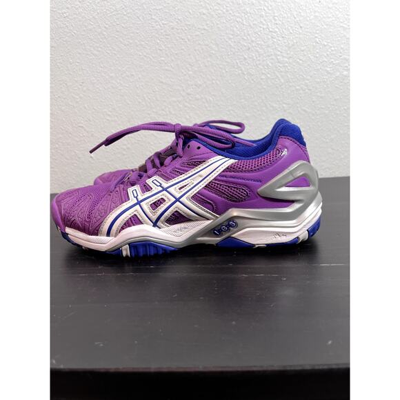 ASICS GEL - Resolution 5 Purple White Women's Tennis Shoes Size 6 E350Y - Picture 5 of 11